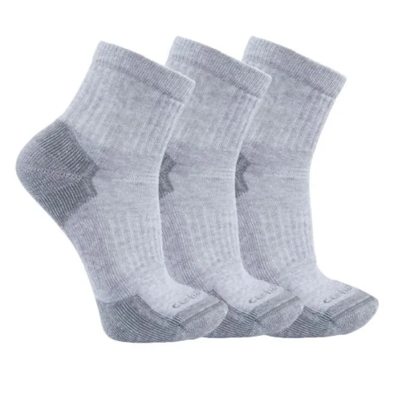 Carhartt Men's Midweight Cotton Blend Quarter Sock 3-Pack sold by Work World