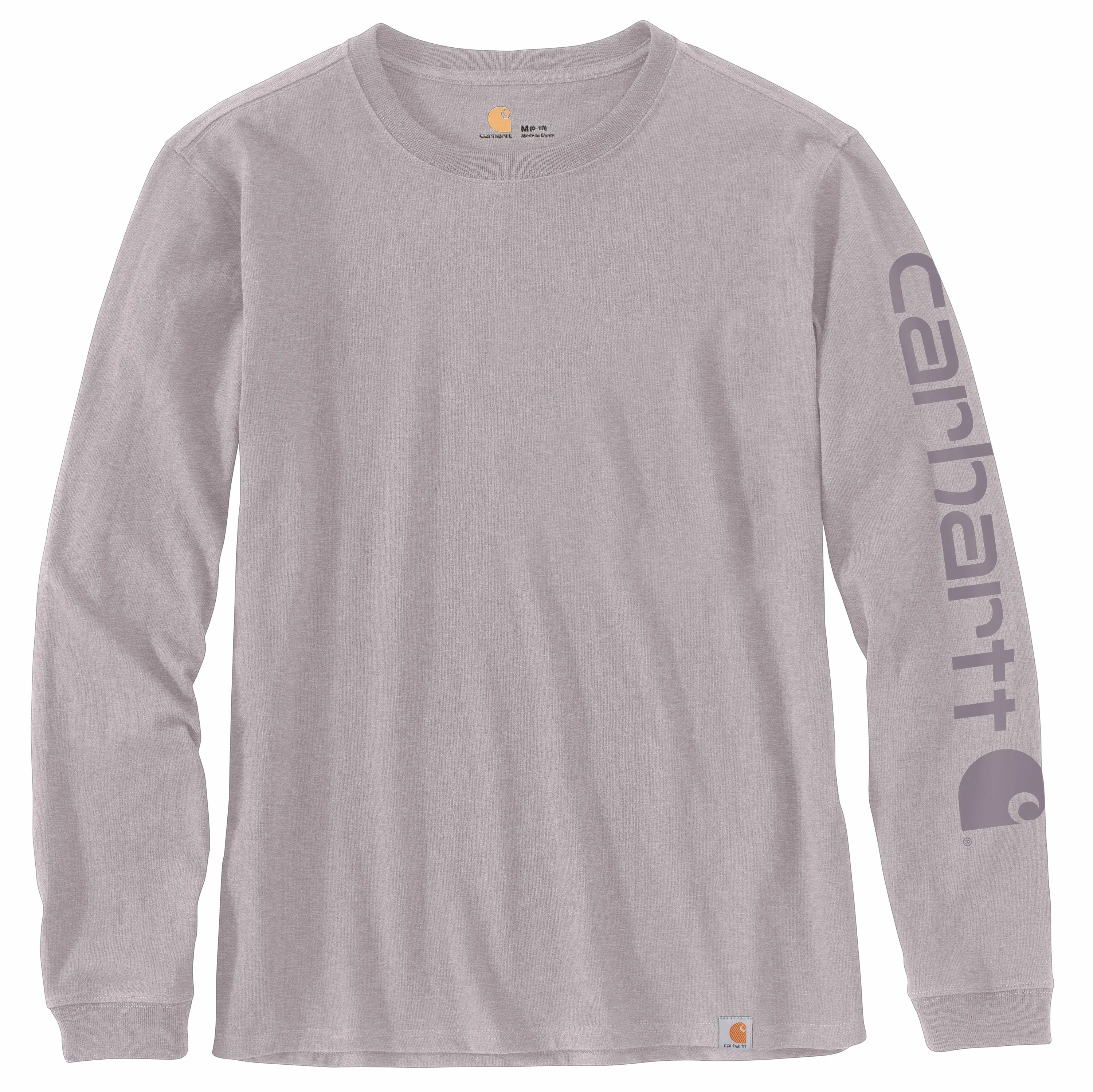Carhartt Women's Heavyweight Long Sleeve Logo T-Shirt_Gull Grey Heather sold by Work World