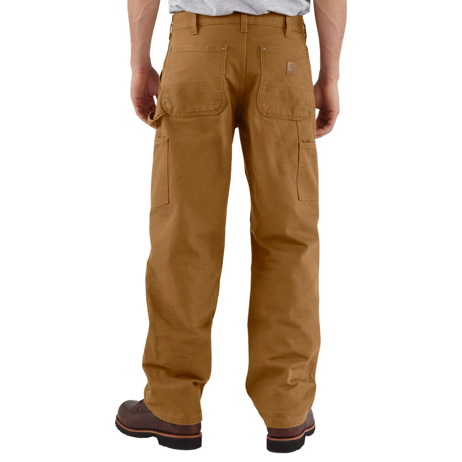 Carhartt Men's Washed Duck Double-Front Work Dungaree_Carhartt Brown sold by Work World product image thumbnail 3