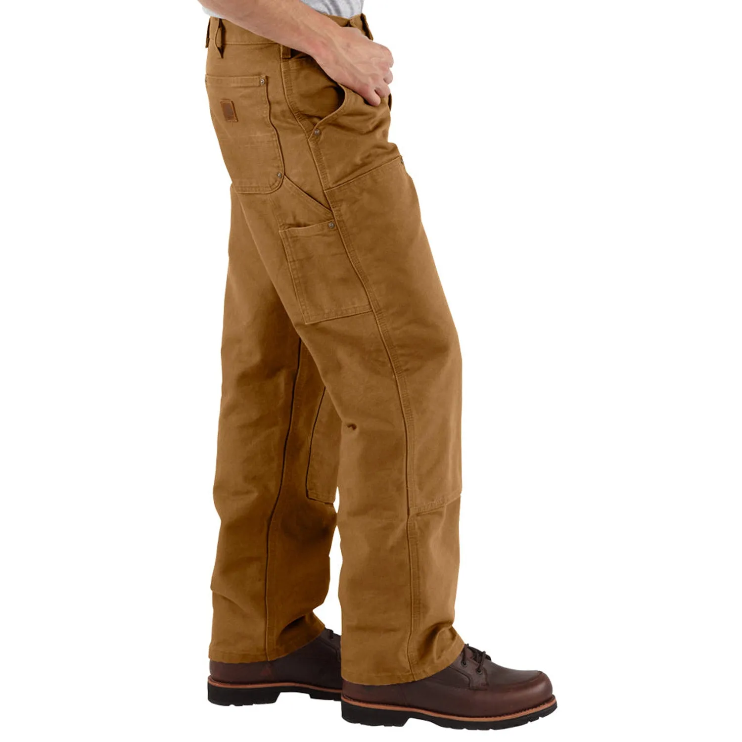 Carhartt Men's Washed Duck Double-Front Work Dungaree_Carhartt Brown sold by Work World product image thumbnail 2