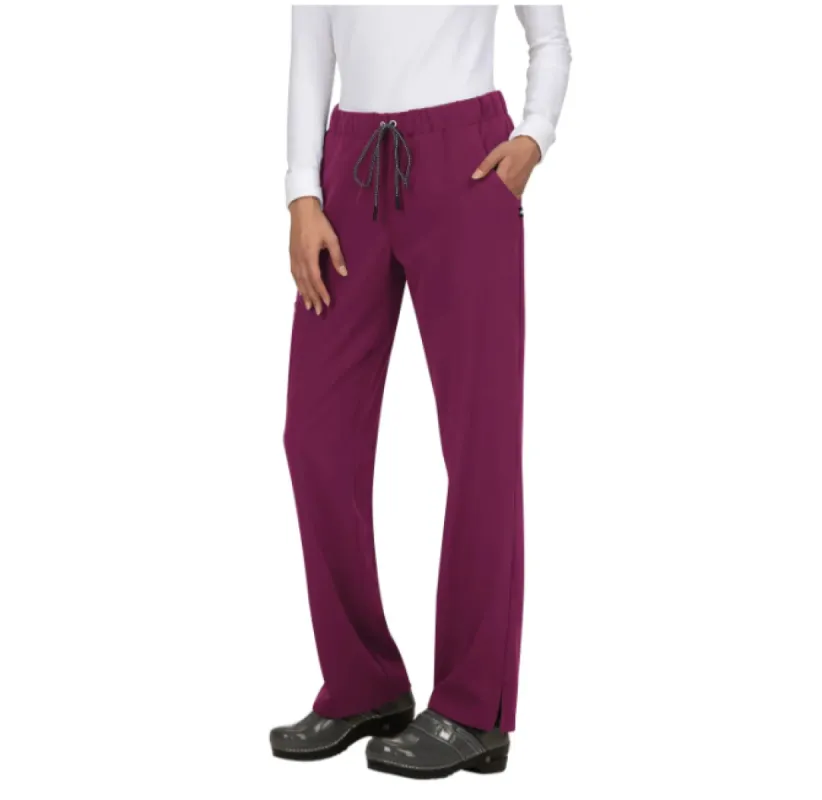 koi Women's Everyday Hero 5 Pocket Scrub Pant_Wine sold by Work World