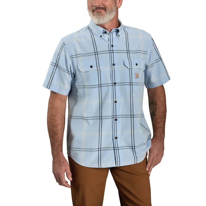 Carhartt Men's Loose Fit Button-Down Short Sleeve Plaid Work Shirt sold by Work World