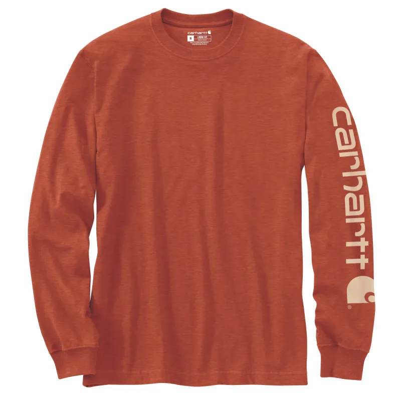 Carhartt Men's Signature Logo Long Sleeve T-Shirt_Jasper Heather sold by Work World
