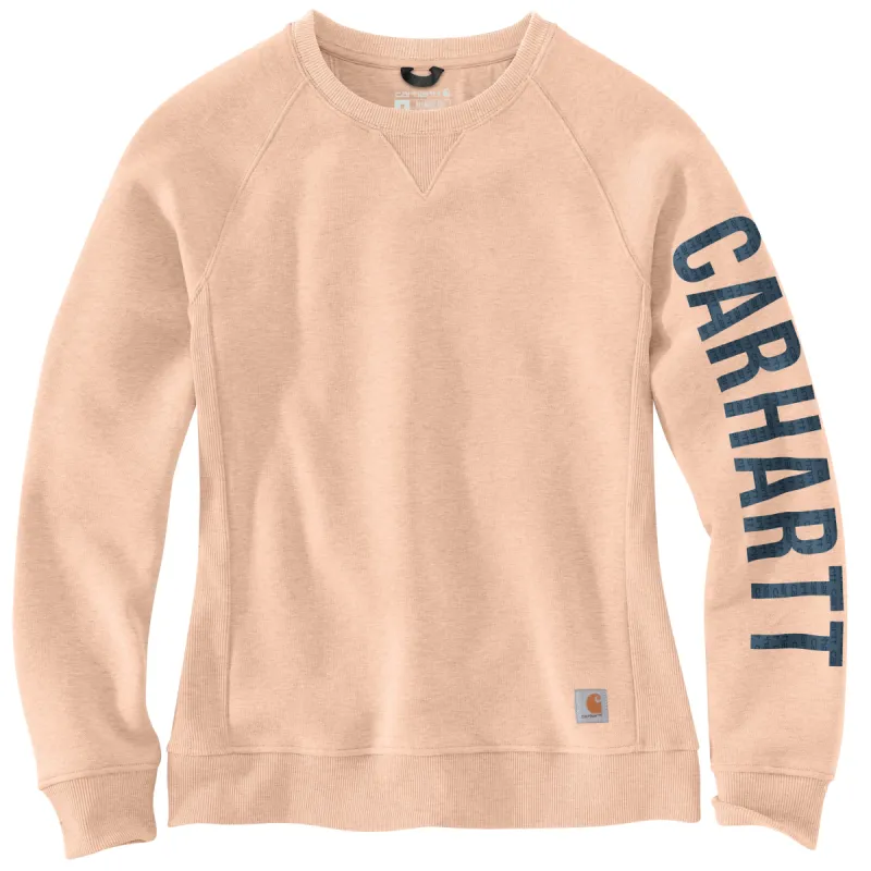Carhartt Women's Crewneck Graphic Sweatshirt_Cantaloupe sold by Work World