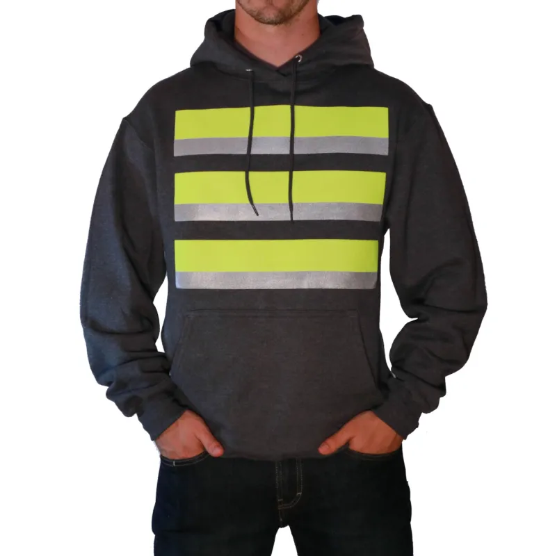 Whistle Workwear Safety Hoodie_Dark Heather Grey sold by Work World