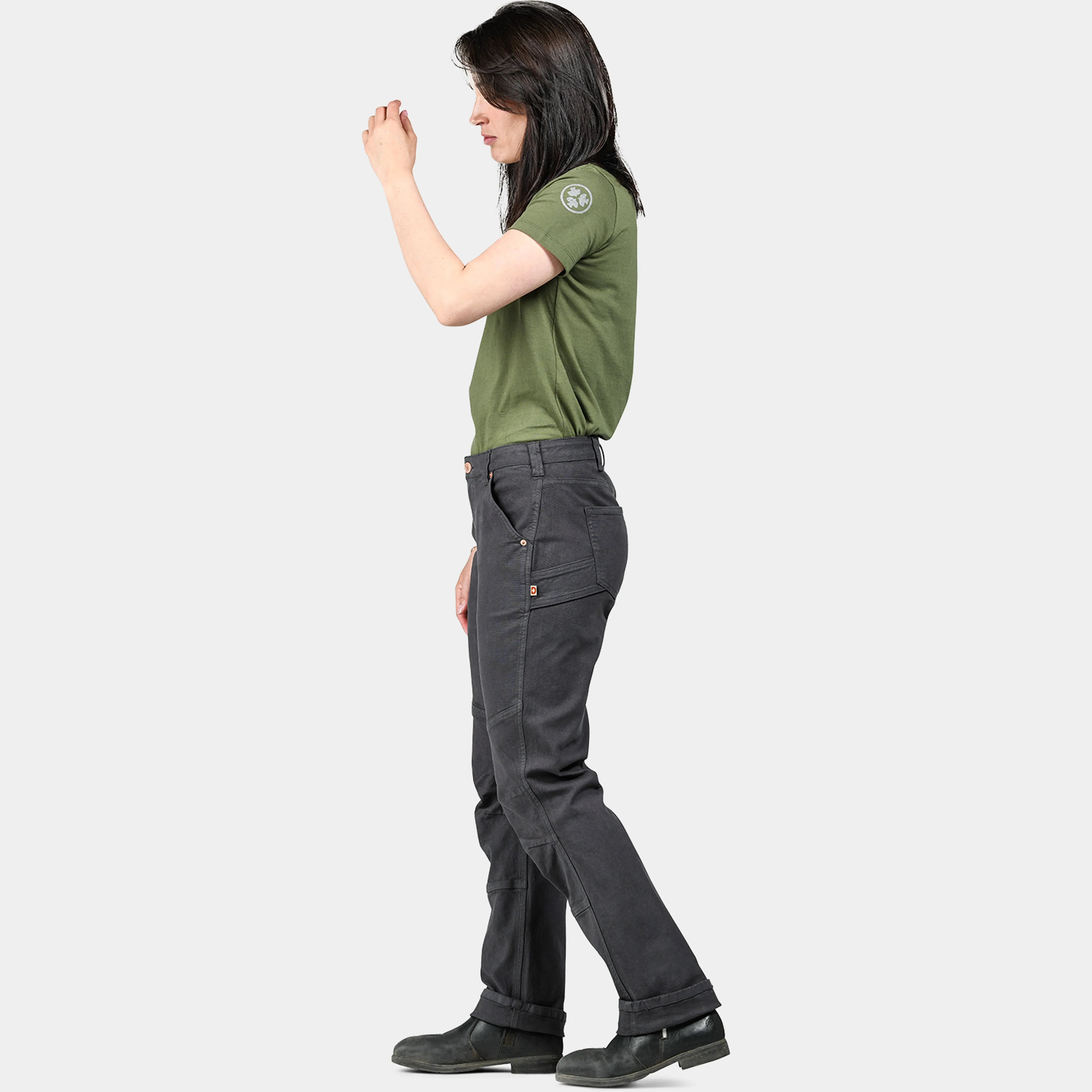 Dovetail Workwear Women's GO TO Double-Front Canvas Stretch Pant sold by Work World product image thumbnail 2