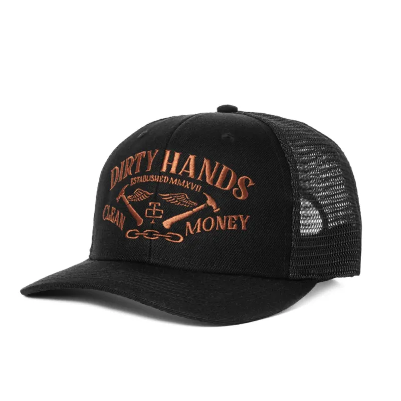 Troll Co. Catena "Dirty Hands Clean Money" Curved Brim Snapback Cap sold by Work World