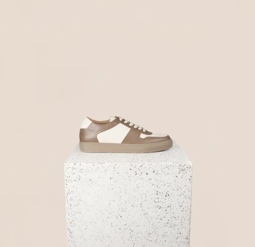 Palermo Sneaker - Taupe/White sold by A.Soliani