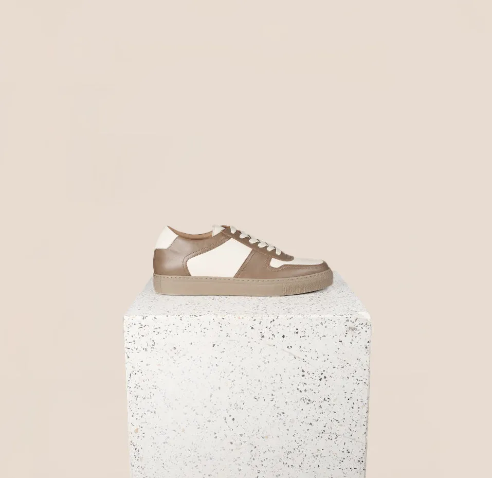 Palermo Sneaker - Taupe/White sold by A.Soliani