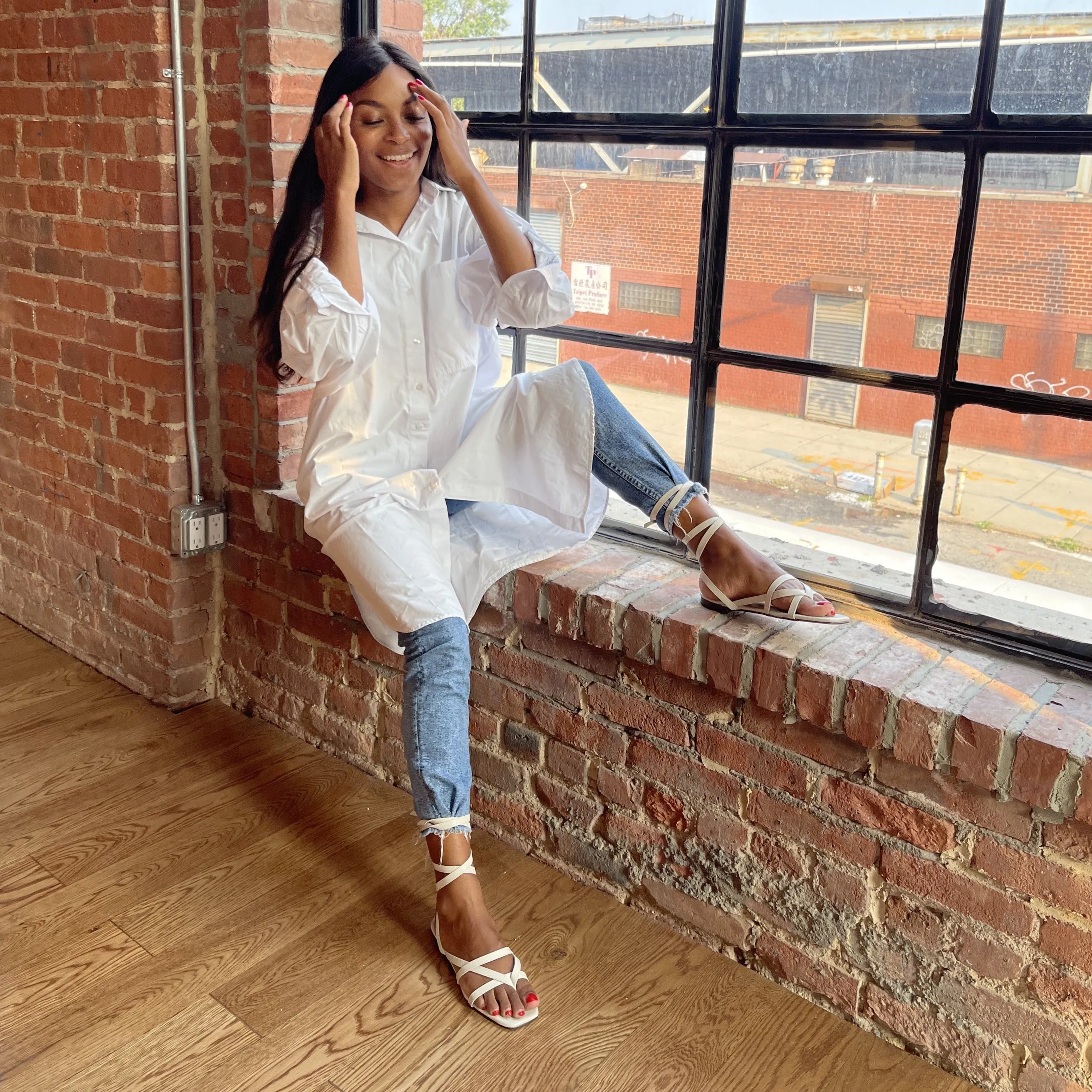 Doria - Ivory Nappa Sandals SAMPLE SALE - FINAL SALE sold by A.Soliani product image thumbnail 2