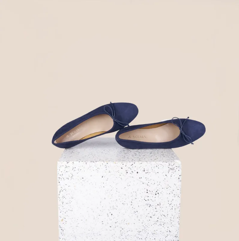 Como - Navy Blue Suede sold by A.Soliani