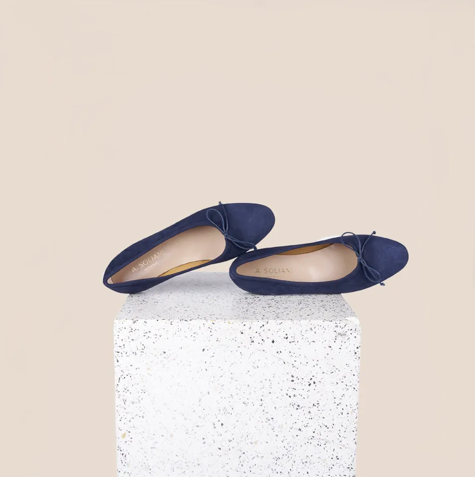 Como - Navy Blue Suede sold by A.Soliani