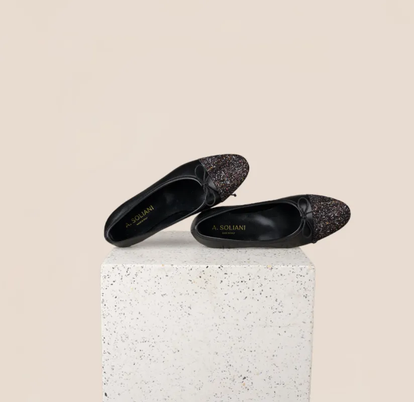 Como - Black Leather/Rubino Tweed sold by A.Soliani
