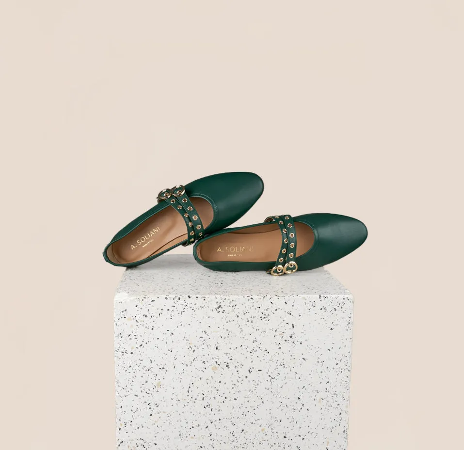 Como 2 Buckle - Forest Leather sold by A.Soliani