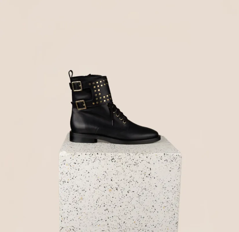 Asti strap - Black Leather sold by A.Soliani