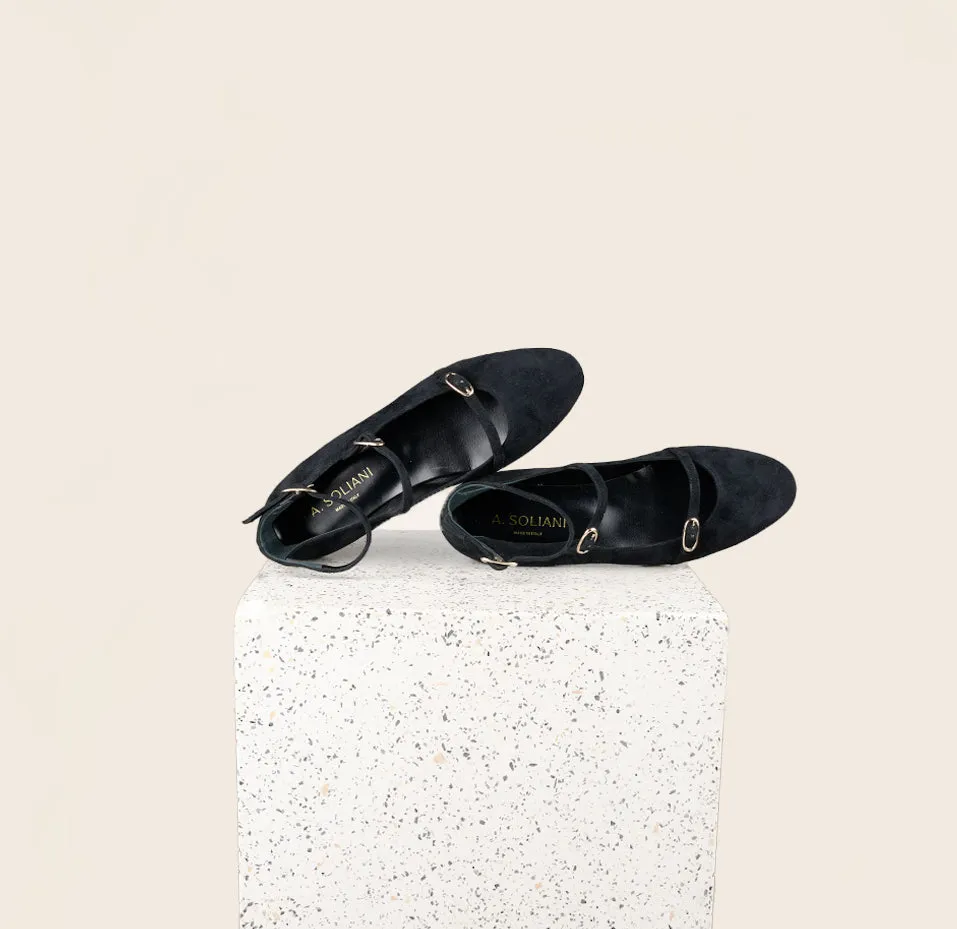Nola Almond -Black Suede sold by A.Soliani product image thumbnail 2