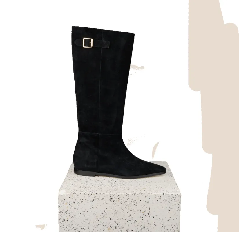 Bergamo Black Suede sold by A.Soliani