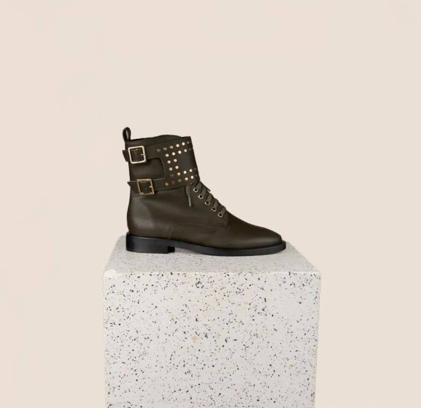 Asti Buckle - Forest Leather sold by A.Soliani