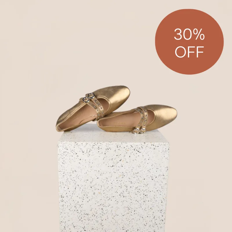 Como 2 Buckle - Gold Foil SAMPLE SALE - FINAL SALE sold by A.Soliani