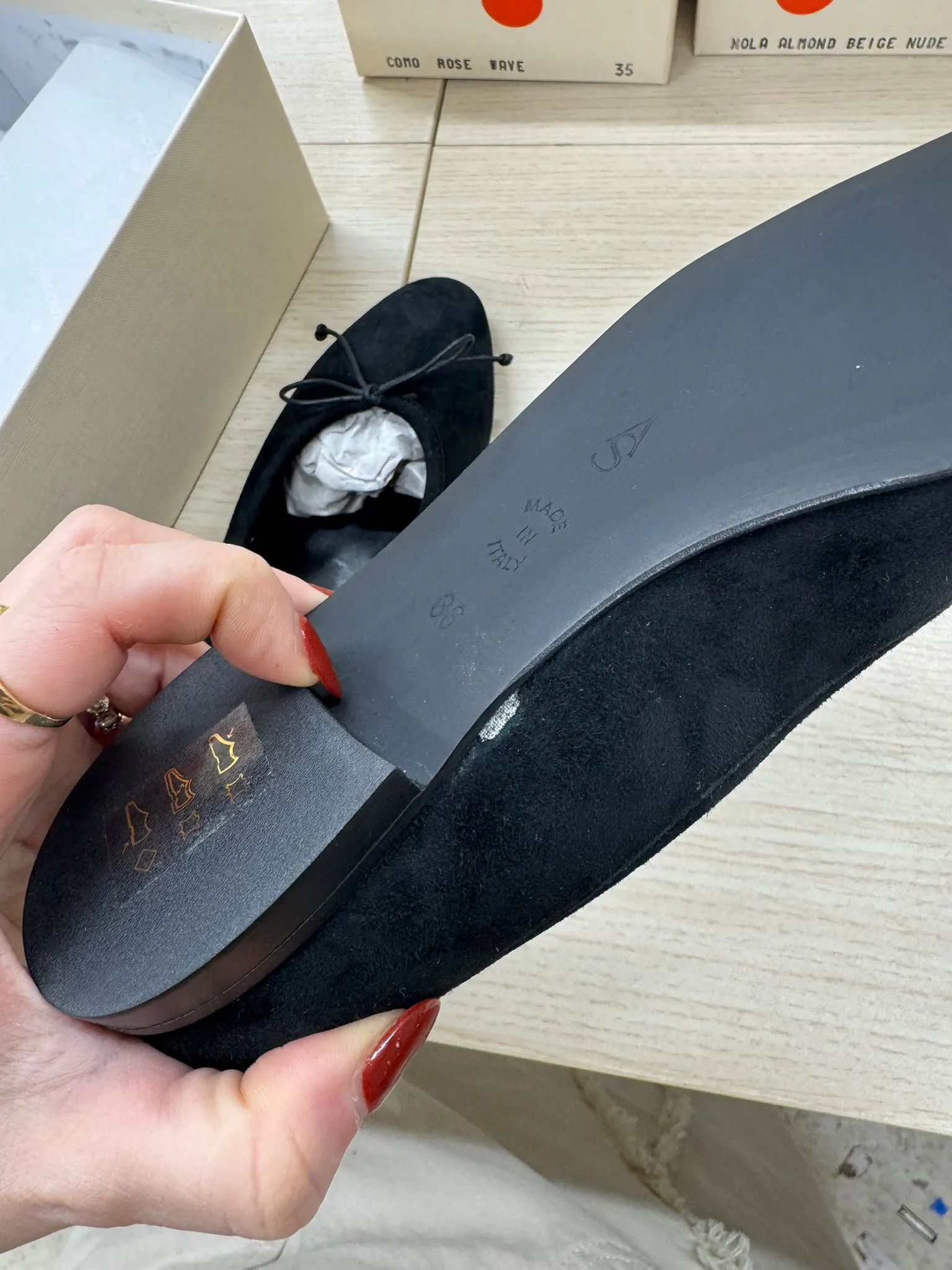 Como - Black Suede SAMPLE SALE - FINAL SALE sold by A.Soliani product image thumbnail 2