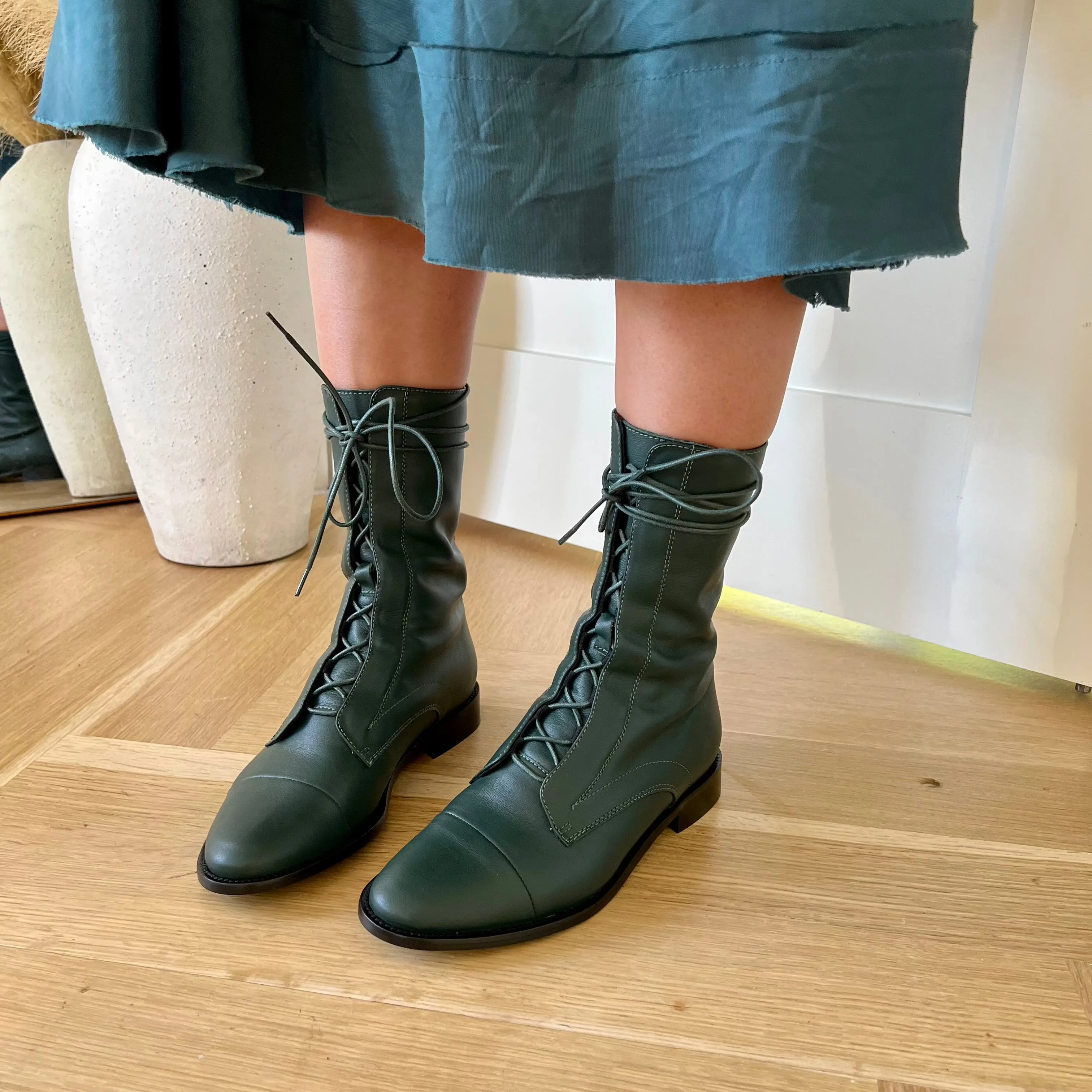 Milano - Pine Green Leather SAMPLE SALE - FINAL SALE sold by A.Soliani product image thumbnail 3