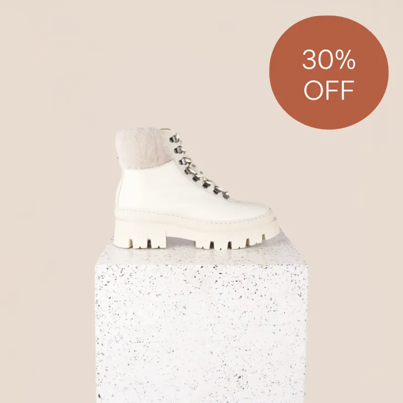 Moena - Oat Leather/Shearling SAMPLE SALE - FINAL SALE sold by A.Soliani