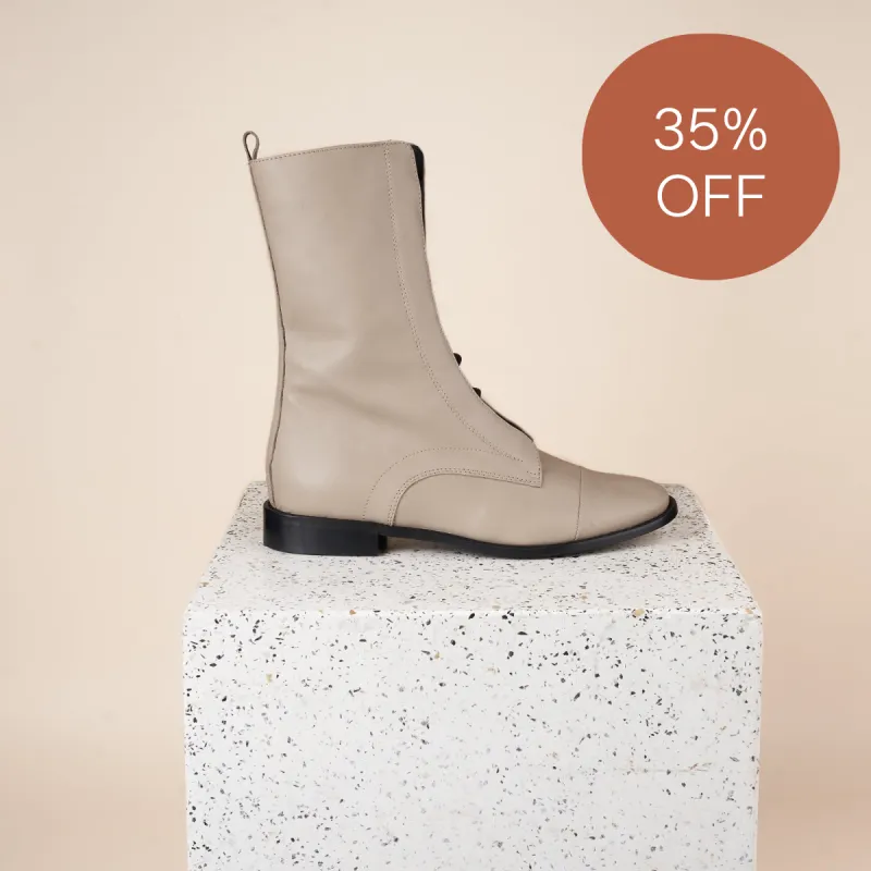 Milano - Beige Leather SAMPLE SALE - FINAL SALE sold by A.Soliani