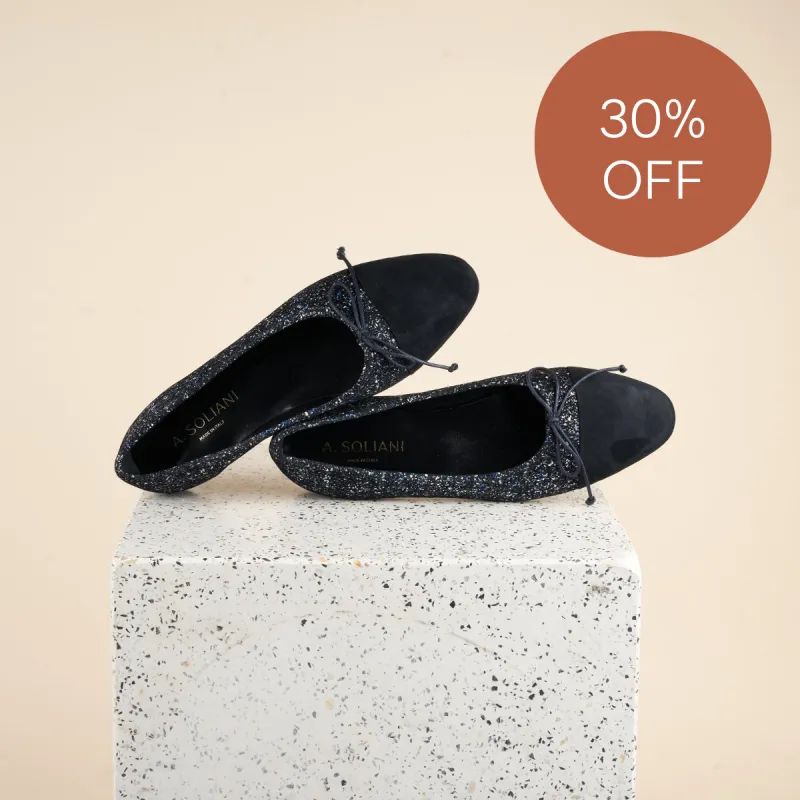 Como - Blue Tweed/Black Suede SAMPLE SALE - FINAL SALE sold by A.Soliani