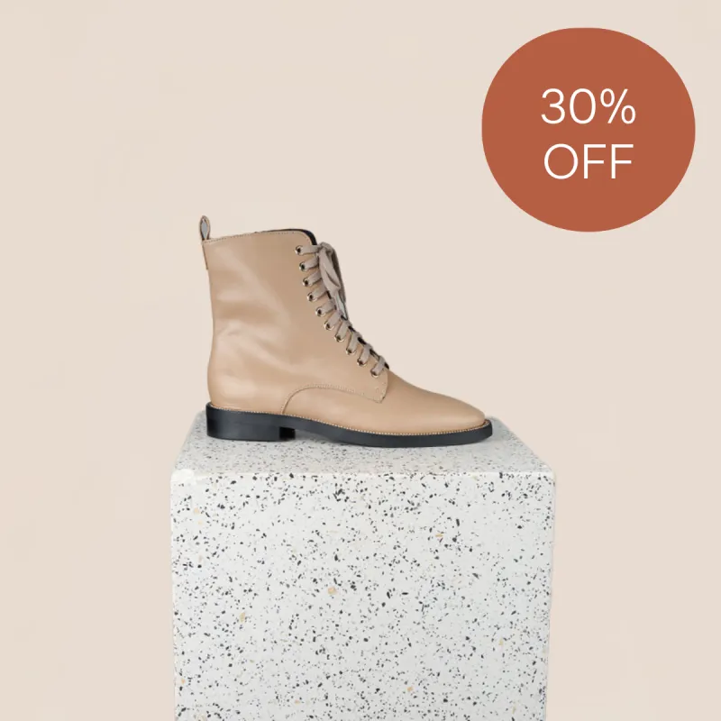 Asti Due - Beige Leather SAMPLE SALE - FINAL SALE sold by A.Soliani