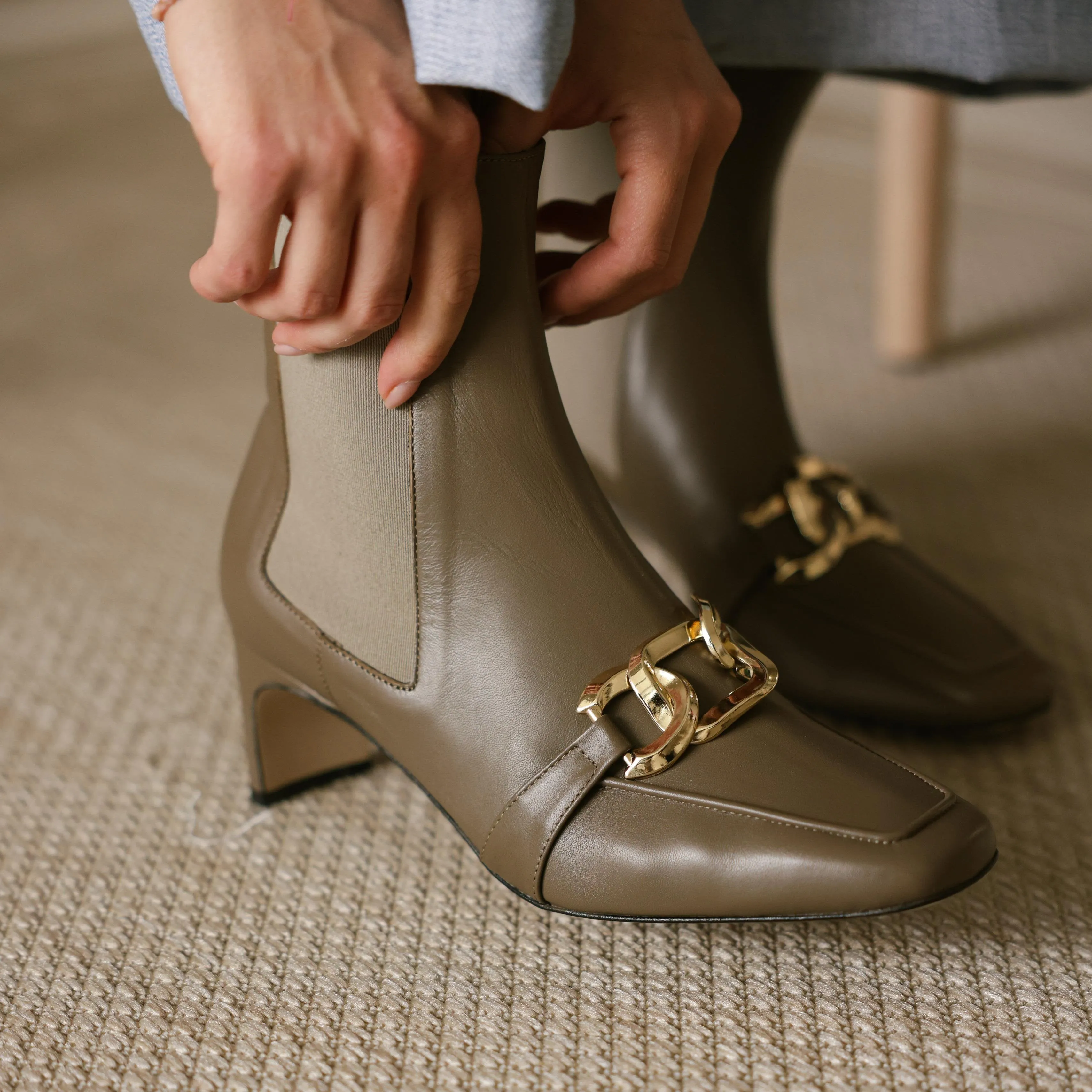 Alice - Taupe Leather SAMPLE SALE - FINAL SALE sold by A.Soliani product image thumbnail 3