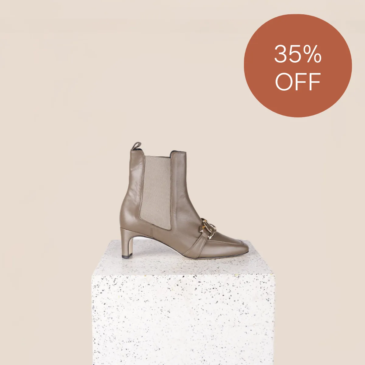 Alice - Taupe Leather SAMPLE SALE - FINAL SALE sold by A.Soliani