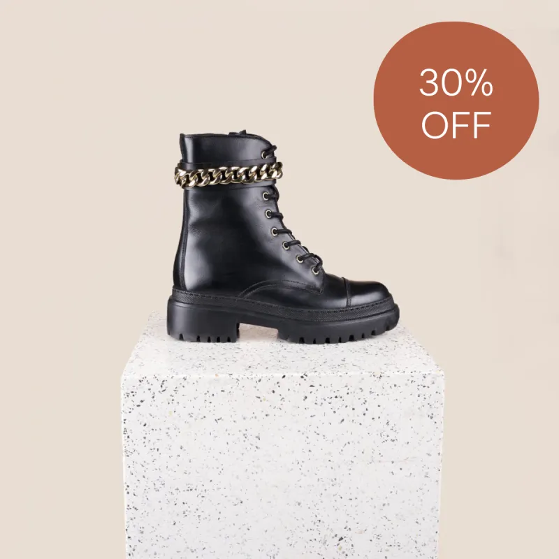 Anna - Black Leather SAMPLE SALE - FINAL SALE sold by A.Soliani