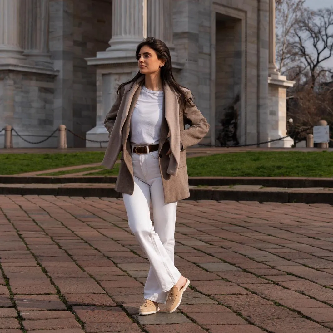 Lisa Slide Sneaker Tassels - Sand sold by A.Soliani product image thumbnail 2