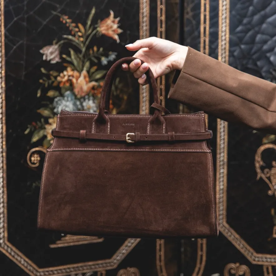 Brera Grande - Chocolate suede sold by A.Soliani product image thumbnail 2