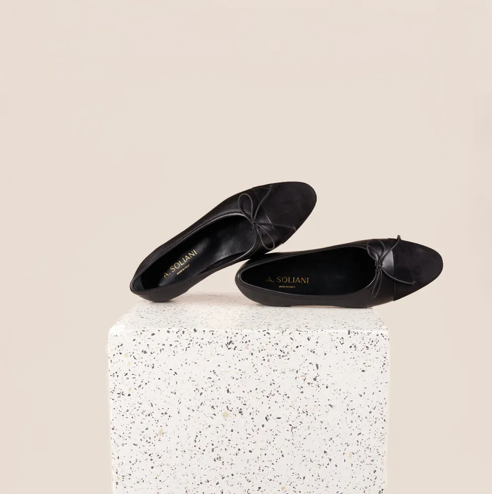 Como - Black Leather/Suede sold by A.Soliani