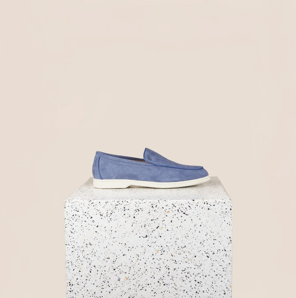 Lisa Sneaker Loafer - Light Blue Suede SAMPLE SALE - FINAL SALE sold by A.Soliani