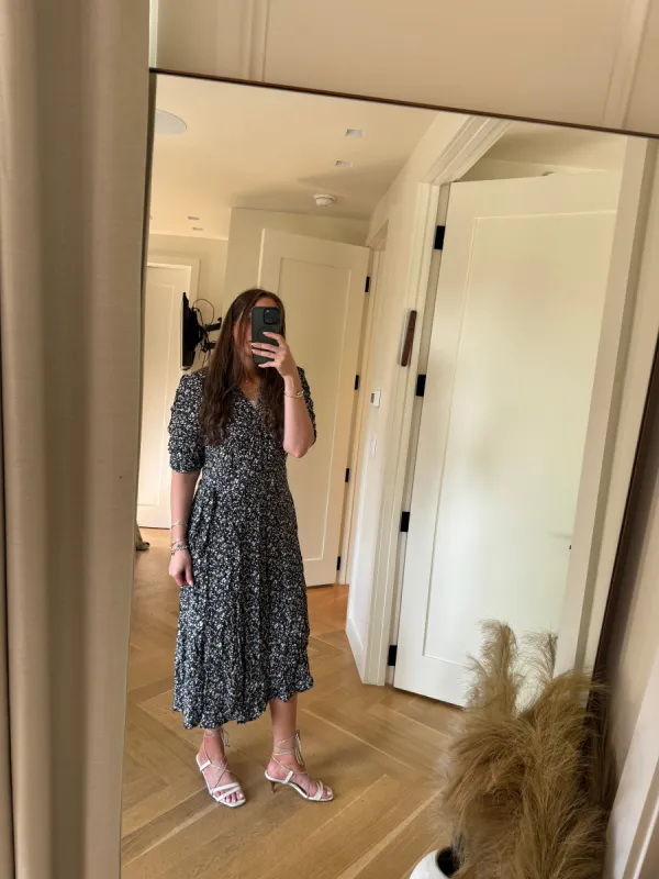 Wrap dress - Flowers Black sold by A.Soliani