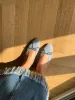 Como - Light Denim (Printed Suede) sold by A.Soliani