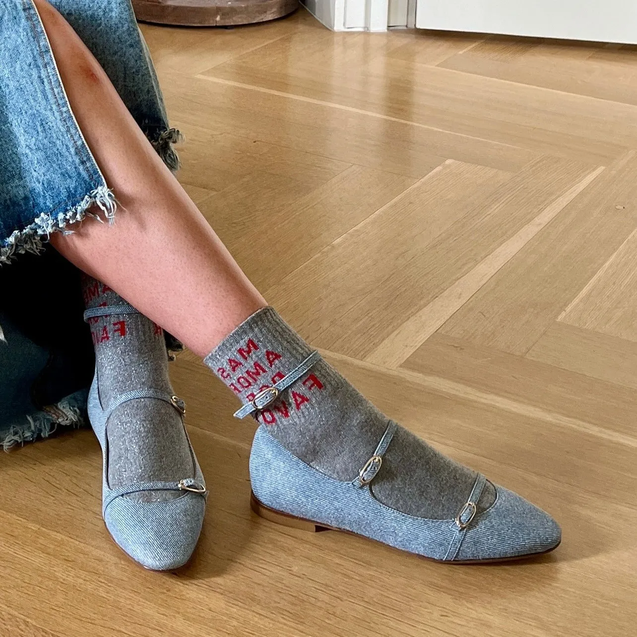 Nola Almond - White Denim sold by A.Soliani product image thumbnail 3