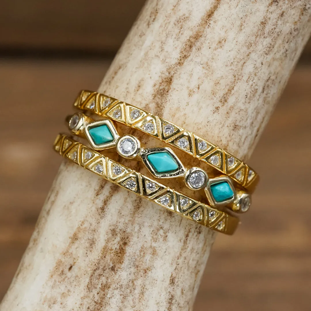 The Gold Tulum Stacking Band sold by Antler Rings product image thumbnail 5