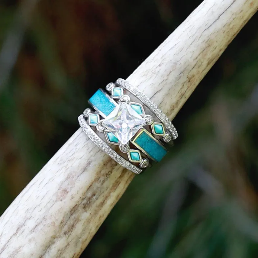The Niagara Falls Stacker Set sold by Antler Rings product image thumbnail 4