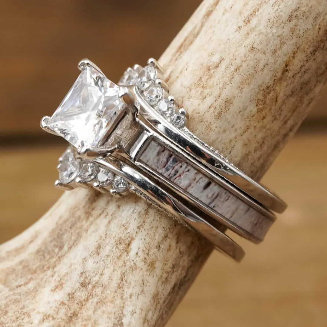The Grand Kenai Wishbone Wedding Set sold by Antler Rings product image thumbnail 3