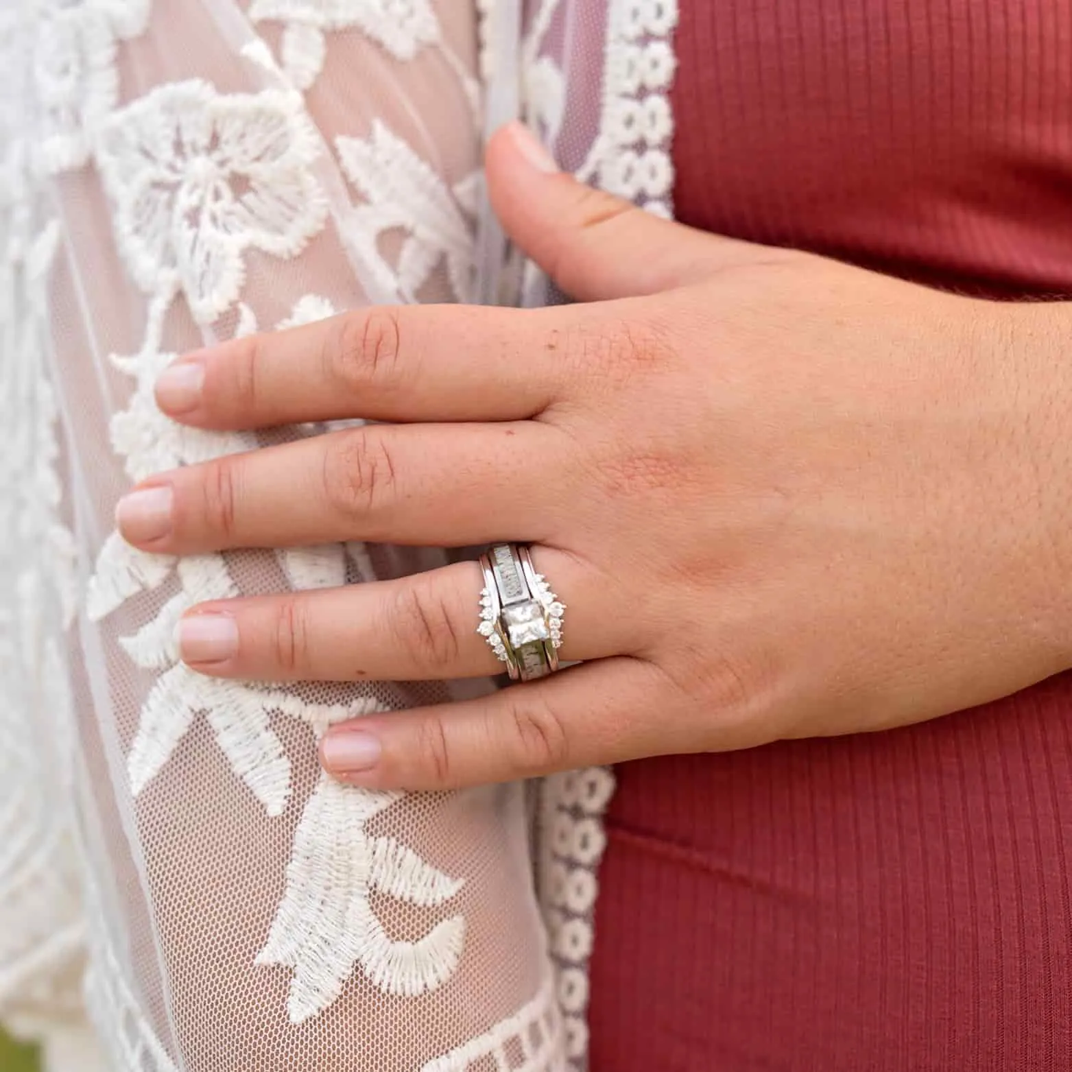 The Grand Kenai Wishbone Wedding Set sold by Antler Rings product image thumbnail 2