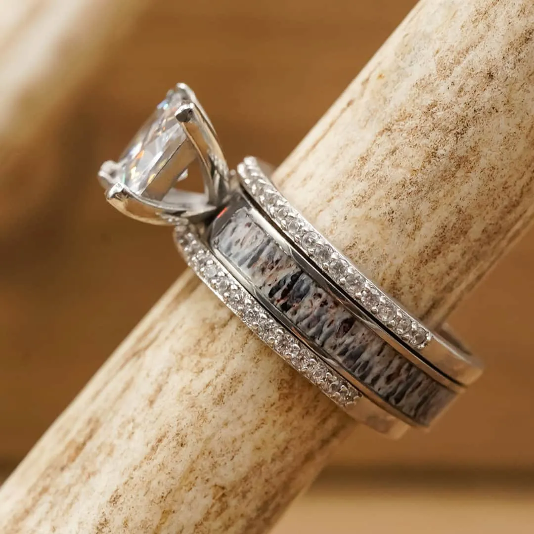 The Grand Kenai Wedding Set sold by Antler Rings product image thumbnail 2
