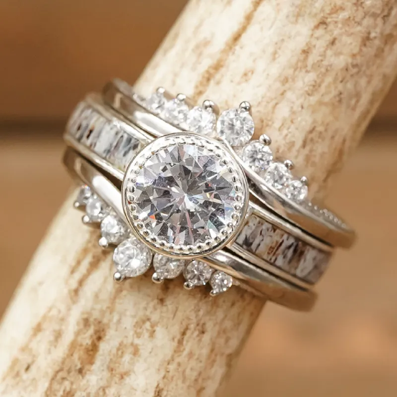 The Grand Avonelle & Wishbone Set sold by Antler Rings