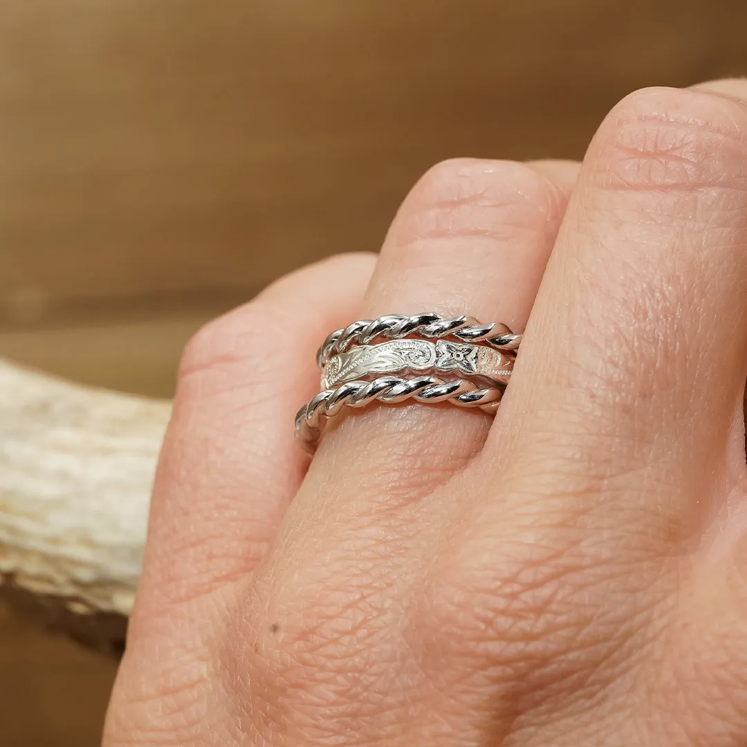 Twisted Silver Falls Stacker Set sold by Antler Rings product image thumbnail 2