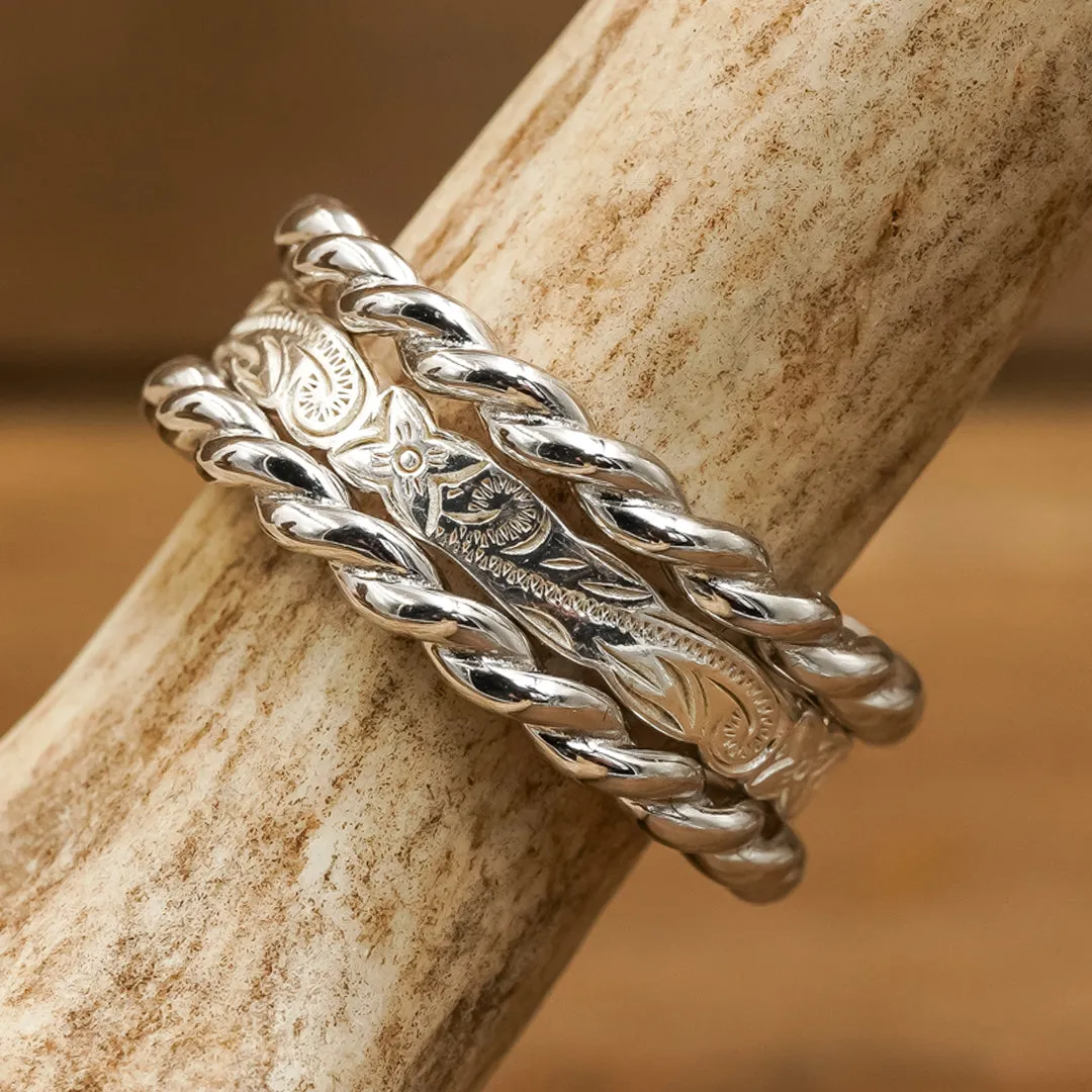 Twisted Silver Falls Stacker Set sold by Antler Rings product image thumbnail 3