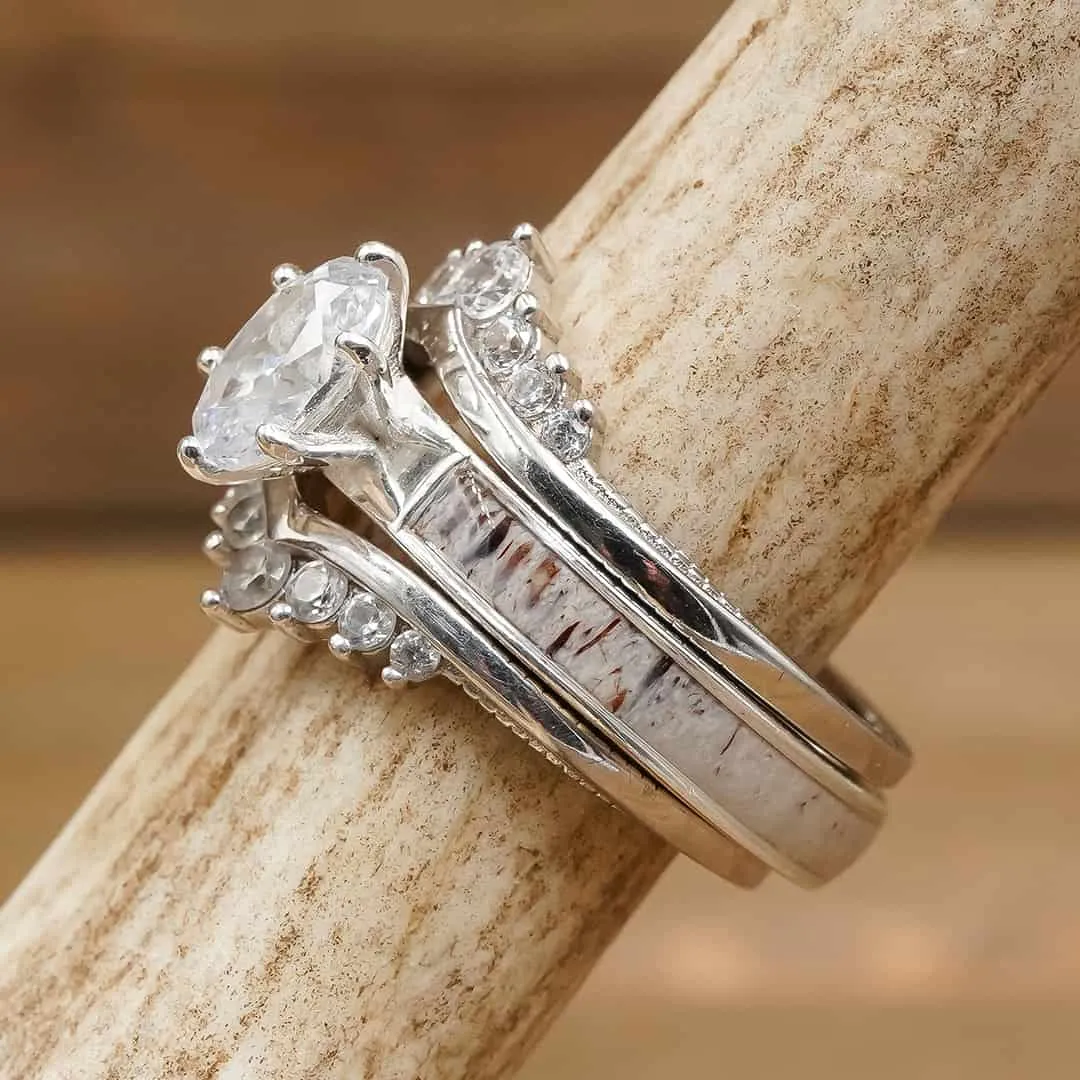 The Grand Adair Wishbone Wedding Set sold by Antler Rings product image thumbnail 3