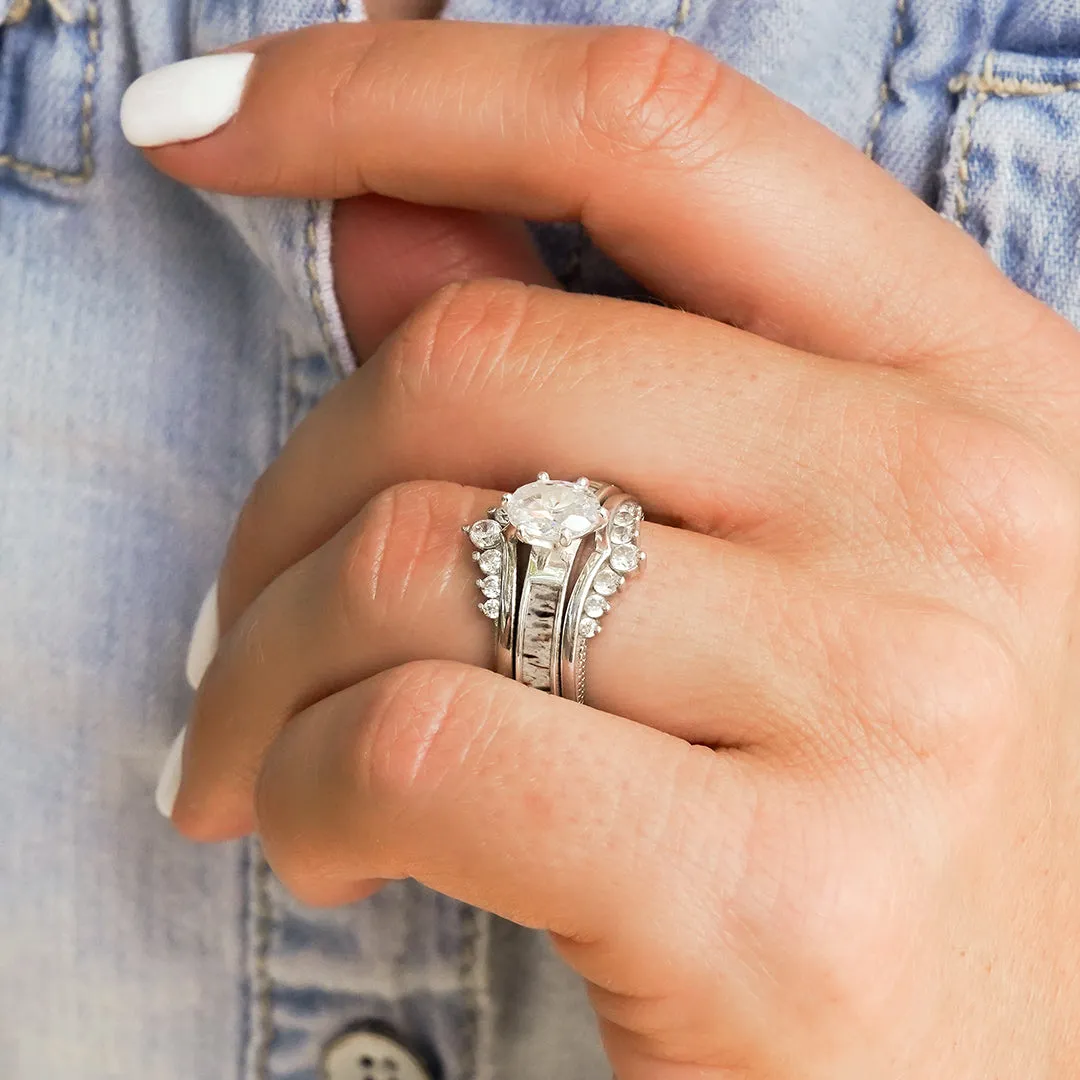 The Grand Adair Wishbone Wedding Set sold by Antler Rings product image thumbnail 2