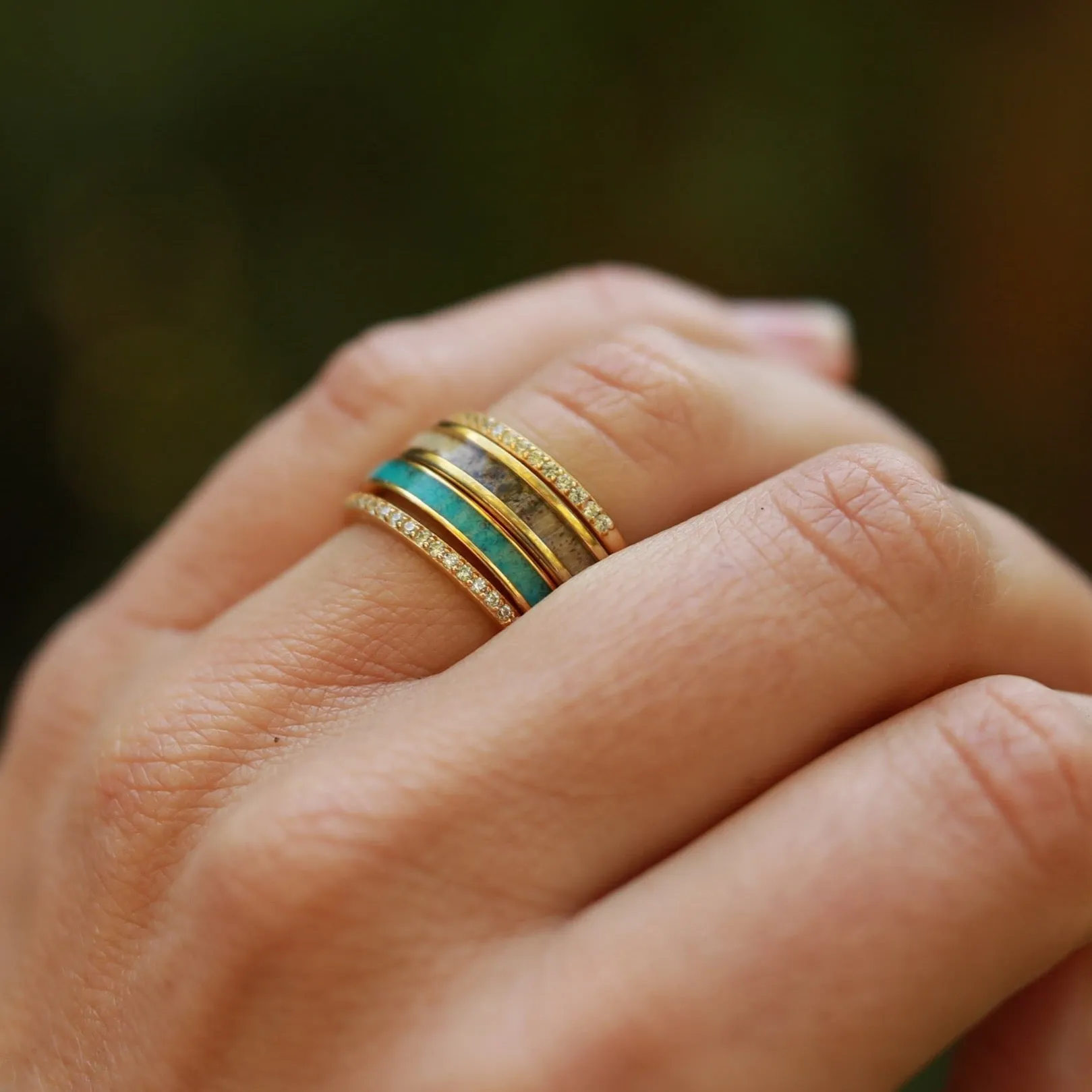 The Gold Galena sold by Antler Rings product image thumbnail 3
